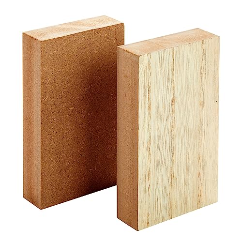Bright Creations Unfinished MDF Wood Board - 5 x 3 x 1 in, Pack of 8 - Smooth Surface for Paint & Stain - Wood Pieces for Crafts - size: Rect. 5x3x1in (Pack of 2)
