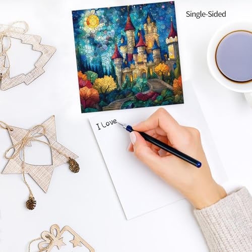 6x6" Cardstock Single Sided Scrapbooking,Craft Decorative Scrap Book Paper - color: 24sheets-Stained Glass