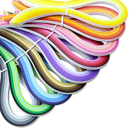 Zorfeter Multi-Color Quilling Paper Strips Kits, 5mm Width, 15" Length - size: Paper Width: 5mm