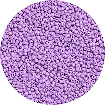 5000pcs Lavender Purple Glass Seed Beads Bulk, Small Tiny Waist Spacer Beads for Bracelet, Necklace Jewelry Making, DIY Craft Projects(3mm 8/0) - color: Lavender Purple, size: 3mm