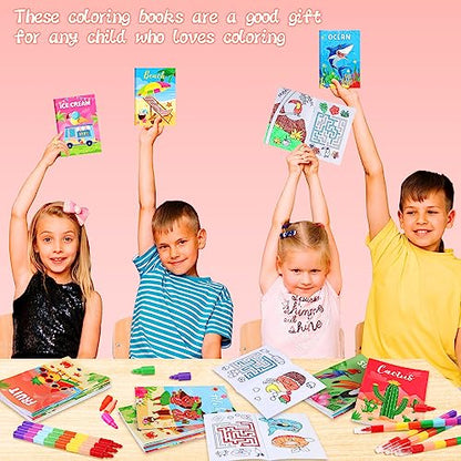 BenLouis 24 Pcs Summer Mini Coloring Books for Kids Party Favors - style: Summer
