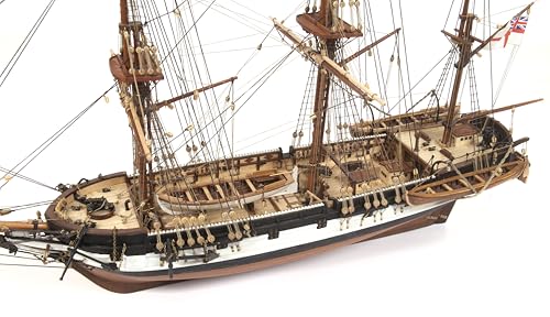 OcCre HMS Beagle 1:60 Scale Wooden Ship Model Construction Kit#12005 Adult Assembly Required (Model Only - No Paint) - color: Model Only - No Paint
