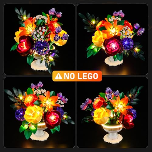 LIGHTAILING Light for Lego-10345 Flower Arrangement - Led Lighting Kit Compatible with Lego Building Blocks Model - NOT Included The Model Set - style: (Only Light) 10345 Flower Arrangement