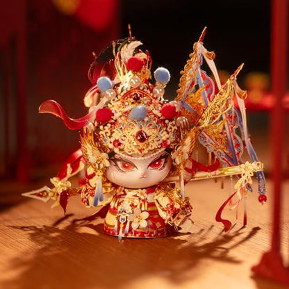 MU 3D Metal Puzzles Building Hua Mulan Figurine Character Themed Kitten Kitty, Women Hero Cat Figure Metal Model Kits Miniature Build, Assembling DIY Sets Hobby Birthday Gifts Home Desk Office Decor - style: Mulan