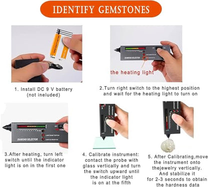 Diamond Tester High Accuracy Diamond Tester Pen Jewelry Diamond Tester Professional Diamond Selector Diamond Tester Kit for Novice and Expert, Thermal Conductivity Meter (Diamond Tester) - color: Diamond Tester