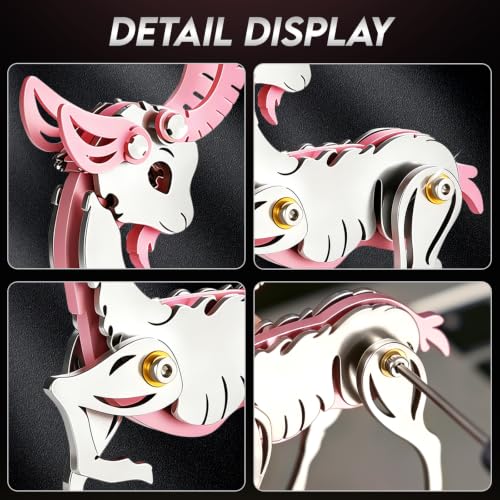 3D Metal Puzzle Zodiac Sheep Stainless Steel,Pink & Silver - color: C01-sheep Pink