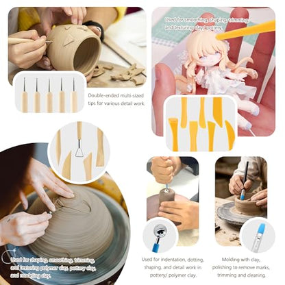 32Pcs Clay Sculpting Tool Kit, Pottery Carving Tools