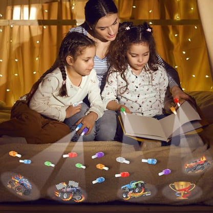 CHUNNIN 36 Pcs Monster Truck LED Finger Lights Glow in Dark Party Favors - style: Monster Truck