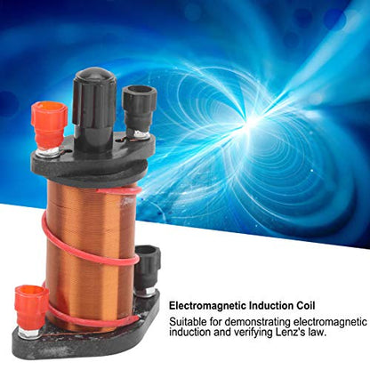 LiebeWH Electromagnetic Induction Experiment Kit, Complete Durable Lenzs Law Demonstration Set for High School Classroom Metal Primary 200 Turn Coil Secondary 370 Turn Coil Iron Core 3 Piece