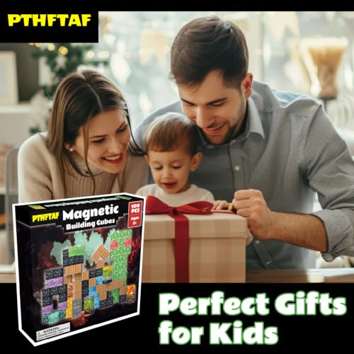100PCS Magnetic Building Blocks, Sensory Stacking Toys for Kids Ages 3+ - color: Green Monster