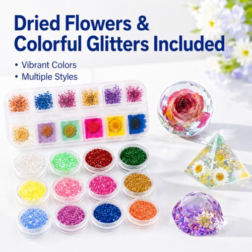 LET'S RESIN 16oz Epoxy Resin Kits and Molds Complete Set for Beginners