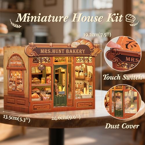 CUTEBEE Book Nook, DIY Miniature House Kit, Bakery Dessert Shop Booknook - color: Mrs.hunt Bakery