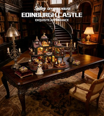 Spilay DIY Miniature House Kit for Adults, Miniature Dollhouse Kit - color: Edinburgh Castle