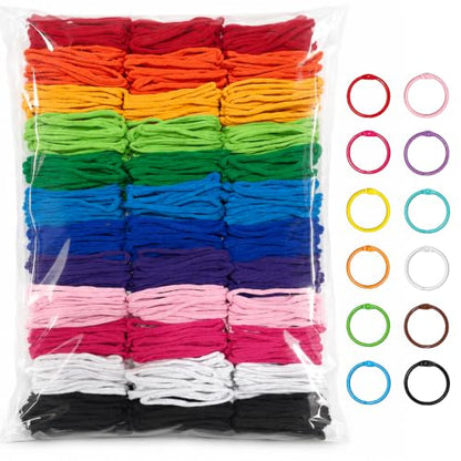 SOOHAOLISS 492PCS Cotton Loops for Potholders 10" with 12 Rainbow Colors - color: 10‘’ 492pcs in 12 Rainbow Colors
