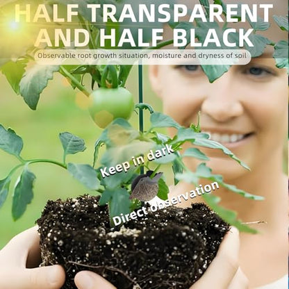 10 PCS Air Layering Propagation Kit -Thicker Version with Reusable Half Transparent Plant Rooting Propagation Ball & Plastic Twist Ties- Plant Grafting Rooting Grow Ball(Size: Small) - size: Small
