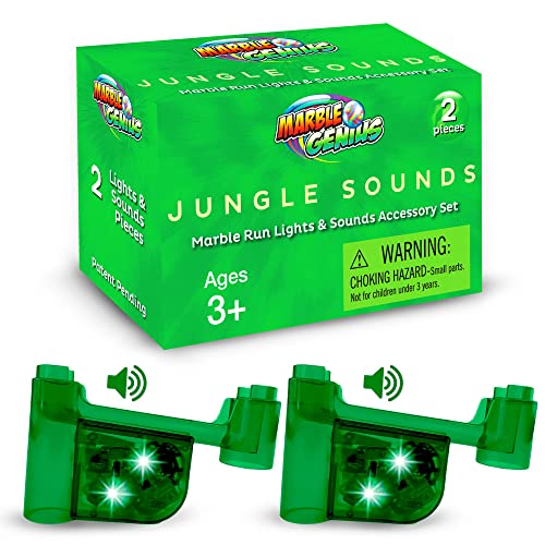 Marble Genius Green-Jungle Lights & Sounds Marble Run Accessory Set