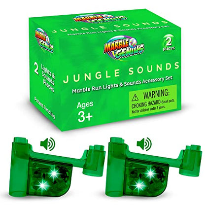 Marble Genius Green-Jungle Lights & Sounds Marble Run Accessory Set