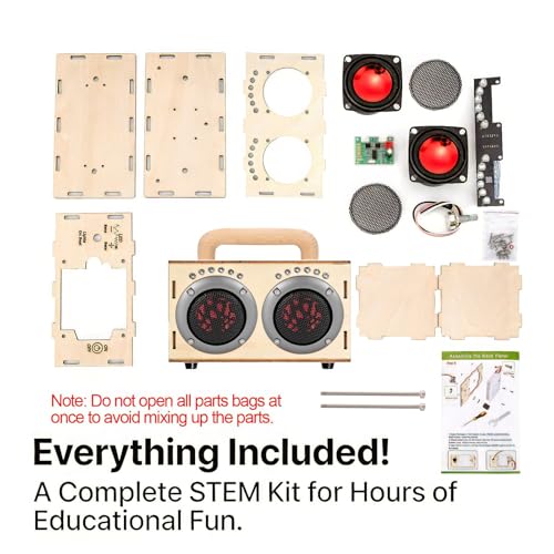 STEM Science Projects for Kids, Build Your Own DIY Bluetooth Speaker Kit - color: Gray