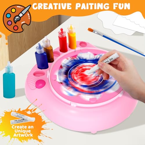 Spin Art Machine for Kids, Paint Spinner Arts & Crafts Kit for Ages 4-12 - color: Pink