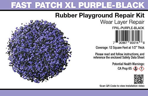 Poured-in-Place Surfacing Repair Kit Fix Rubber Playground (Purple/Black, XL) - color: Purple/Black, size: X-Large