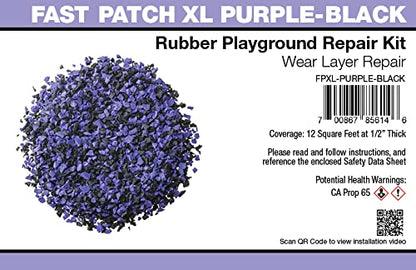 Poured-in-Place Surfacing Repair Kit Fix Rubber Playground (Purple/Black, XL) - color: Purple/Black, size: X-Large