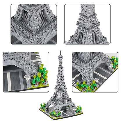 Building Blocks Set 3585 Pieces Architecture Eiffel Tower Model Building Kit World Famous Architecture Model Micro Building Blocks - color: Eiffel Tower