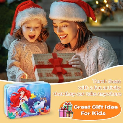 LELEMON Pretty Puzzles for Kids Ages 4-6,100 Piece Puzzles for Kids Ages 4-8,Educational Jigsaw Puzzles in a Metal Box,Childrens 100 Piece Puzzle Games Puzzle Toys for Girls and Boys - color: 100pcs Pretty Girl