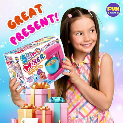 Electric Slime Mixer Machine Kit for Kids, FunKidz Twist Mixing Glue and Activator to Making Slime Automatic Craft Toy for Girls Ages 8-12 Boys Gifts