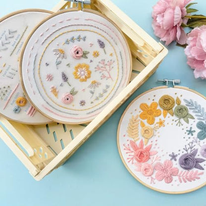 Embroidery Kit for Beginners,Learn 22 Stitches with Instructions & Video - color: 22 Different Stitches