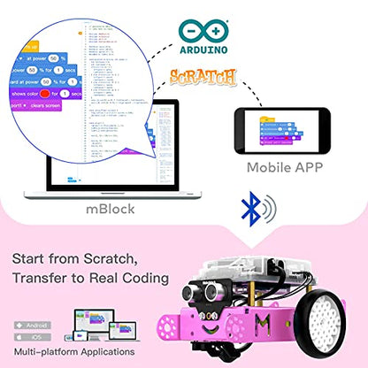 Makeblock Bundle of Pink mBot Robot Kit + Interactive Light & Sound Add-on Pack