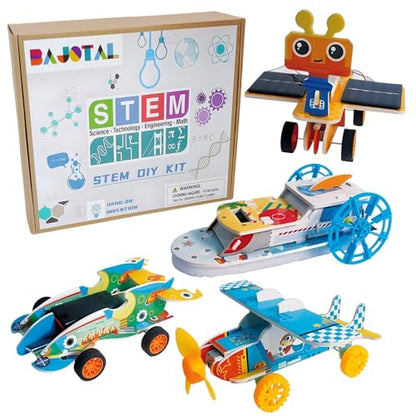 STEM Toys for Kids Ages 8-12 | 4-in-1 Science Kit Build Engineering Projects | Educational Toys Gift for Boys & Girls Age 8 9 10 11 12 Year Old