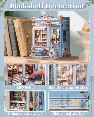 Book Nook Kit for Adult and Teens, French Dessert Miniature House Kit - color: Sweet Marie