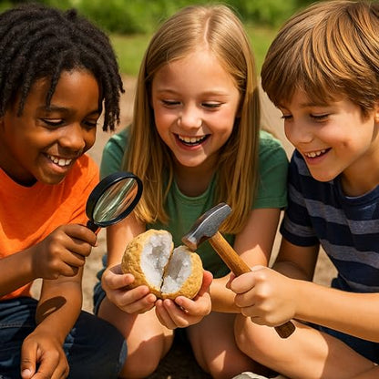 TruEnergy Break Your Own Geodes Kit – 20 Real Geodes 1.75"–2.5", 90% Hollow Rate, Crack Open & Discover Crystals – STEM Geology Rock Kit, Science Gift for Kids Ages 6+, Party Favors [Medium] - size: MEDIUM (1.5"-2.5")