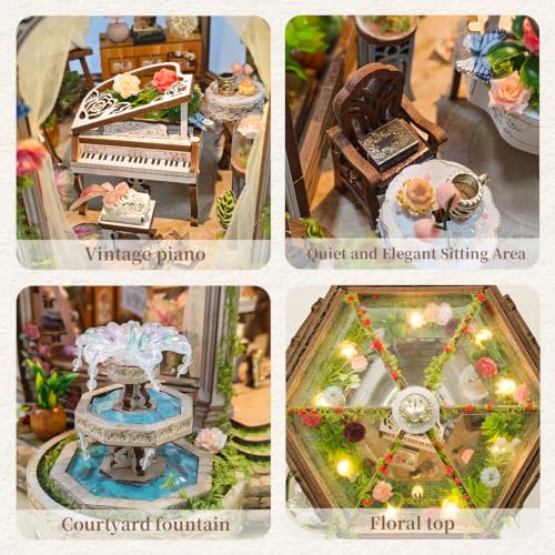 Book Nook Kit DIY Miniature House 3D Wooden Puzzle - Rose Manor - color: Rose Manor