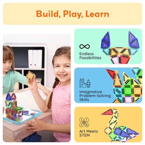 PicassoTiles Magnetic Tiles 30pc Nano Building Construction Set Compact Mini Travel Magnet Tile Playset with Tin Storage Case STEM Educational Learning School Brain Toy Blocks Boys Girls Ages 3+ PN09 - color: 30 Pcs Nano With Tin Storage Case