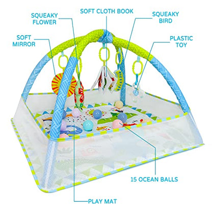 Dr.Rapeti Baby Play Mat, Baby Play Gym, Playmat & Floor Gyms, Baby Ball Pit - size: 32*32inch