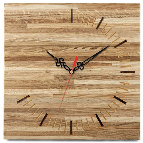 Hicarer Clock Motor Movement Wall Clock Movement Mechanism DIY Repair Parts Replacement with 3 Different Pairs of Hands (1.2 Inch Shaft, Black Red) - size: 1.20 Inch Shaft
