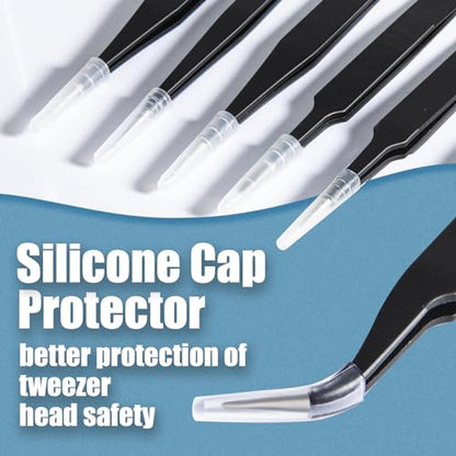 6 Pcs Precision Tweezers Set, Anti-Static Stainless Steel Craft