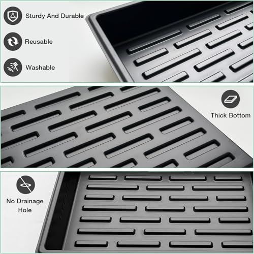 RooTrimmer 5 Pack Heavy Duty 1020 Trays and 40 Pack Clear 4 Cell Seed Starter Trays with Large Drainage Holes, Easy Transplant - for Seed Germination & Plant Propagation (5 Sets)