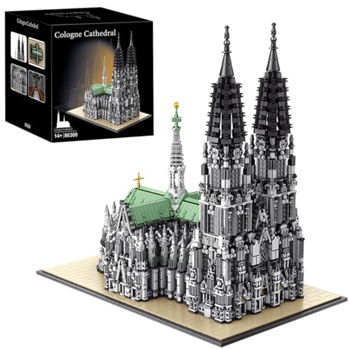 Cologne Cathedral - Building Blocks,8614 PCS Gothic for Adults - color: Sliver Cologne Cathedral