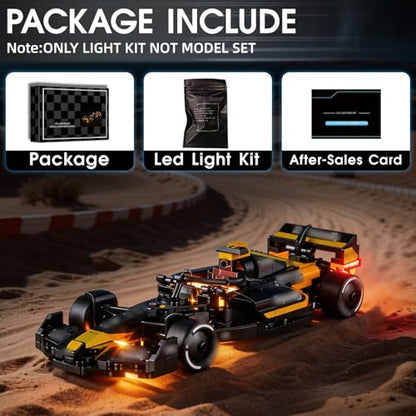 LED Light for Lego 77252 APXGP Team Race Car from F1 The Movie Set, Light Kit Compatible with Lego 77252 Building Blocks Model, Not Included The Model Set - style: Modern