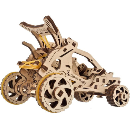 UGEARS Desert Buggy, 3D Wooden Puzzle, Small Motor Vehicle Mechanical Model Kit, Easy Self-Assembling - Gorgeous Gift for Boys and Girls