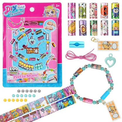 LUKAVIR Bracelet Making Kit, 100PCS Beads and Charm Set - color: 100 PCS