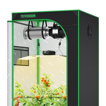 VIVOSUN 3x3 Grow Tent Kit 200W LED Light A22 WiFi Control Grow System - size: 36"x36"x72"