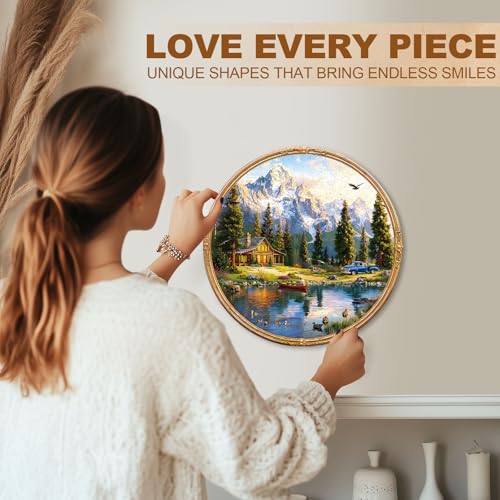 Lakeside Leisure Puzzles Adults Gifts Wooden 200 Pieces 11.4 * 11.4in - color: Lakeside Leisure, size: Medium