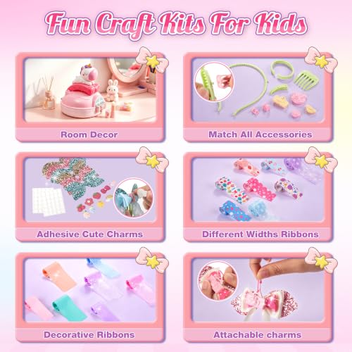 EFOSHM Bow Maker, DIY Hair Accessories for 5 6 7 Year Old Girls Gift