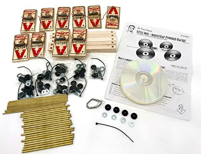 Little Moe (10-Pack) Mousetrap Powered Car Kit STEM Project-Based Learning