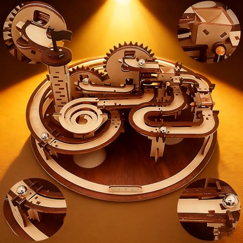 3D Puzzle for Adults Wooden DIY Crafts Kit Wood Mechanical Model Kits to Build Gift for Women Men Age 14+ Years Old - style: RFmarble run