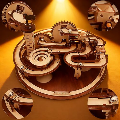 3D Puzzle for Adults Wooden DIY Crafts Kit Wood Mechanical Model Kits to Build Gift for Women Men Age 14+ Years Old - style: RFmarble run