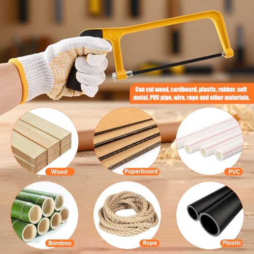 6 Inch Mini Hacksaw and Mitre Block Set - color: Yellow